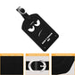 2 Pack Luggage Tags Leather Name ID Labels with Privacy Cover (2 Count)