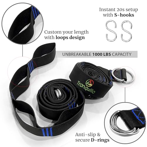 Combo x2 Hammocks with Stand for Outside & Tree Straps