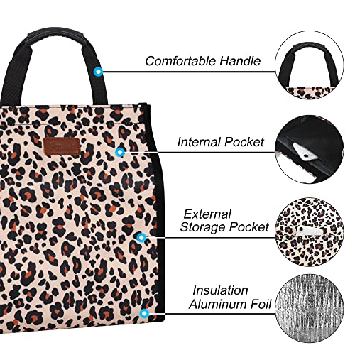 Lunch Bags for Women Insulated Reusable Lunch Tote with Internal Pocket