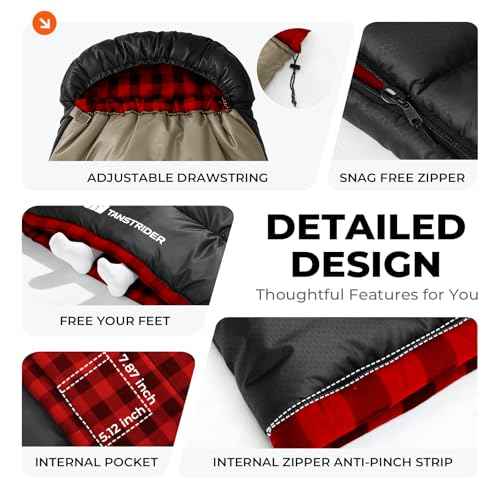 Cotton Flannel XXL Sleeping Bags for Adults Big and Tall