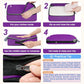 4 Set/6 Set/8 Set Compression Packing Cubes Travel Accessories Expandable Packing Organizers (Cloth Pattern, 4-Purple)