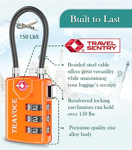 TSA Approved Luggage Locks (4 Count)