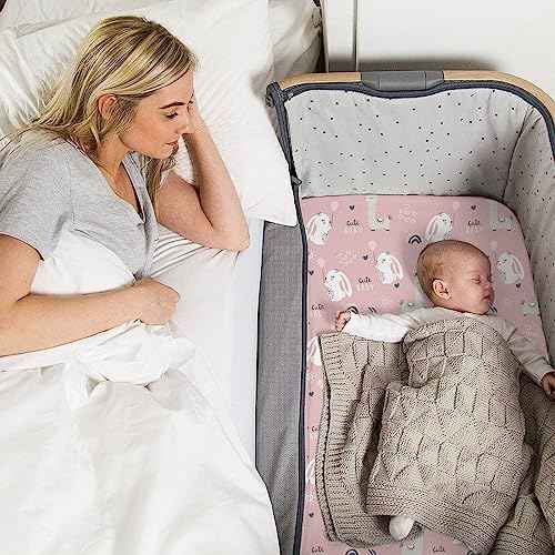 Stretch Fitted Bassinet Sheet Set BROLEX 2 Pack Cradle Sheets for Bassinet Pad (2 Count)