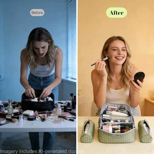 Travel Makeup Bag for Women (3 Count)