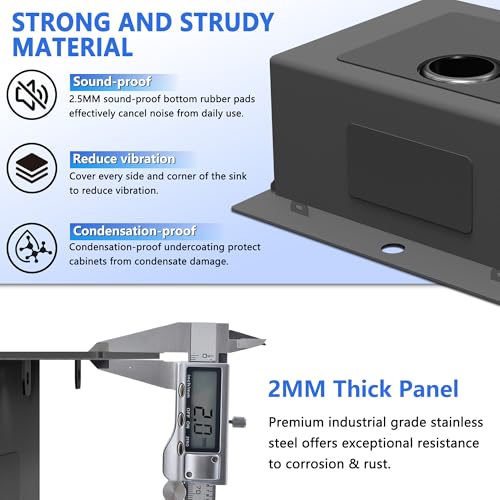 25x22x9 Inch Drop in Kitchen Sink