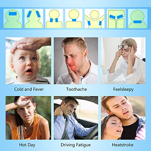 Cooling Patches for Fever Discomfort & Pain Relief (12 Count)