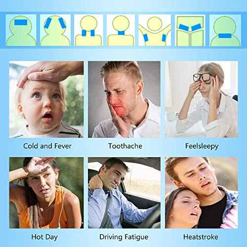 30 Sheets EasYeah Cooling Patches for Fever Discomfort & Migraine Relief (30 Count)