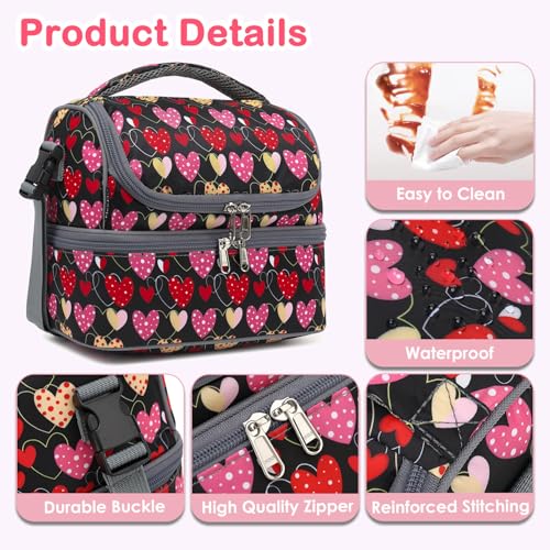 Double Decker Cooler Insulated Lunch Bag Large Tote for Boys