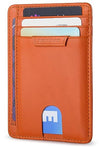 Slim Wallet for Men Women Minimalist Small Leather Front Pocket Wallets with RFID Blocking and Gifts Box