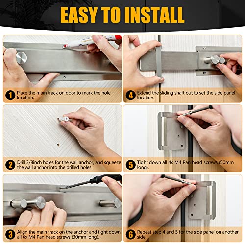 Door Barricade Bar with Door Hook Door Hanger