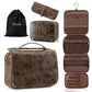 Hanging Toiletry Bag Removable Travel Bag PU leather Makeup Cosmetic Organizer Kit