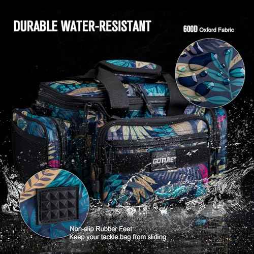 Fishing Tackle Bag with 3PCS 3600 Pink Tackle Boxes (3 Count)