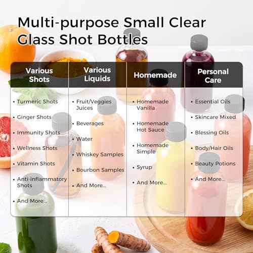 16 Pack 2 oz Small Clear Glass Bottles w (16 Count)