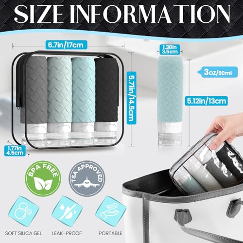 Travel Bottles for Toiletries (4 Count)