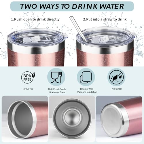 20oz Tumbler with Straw and Brush