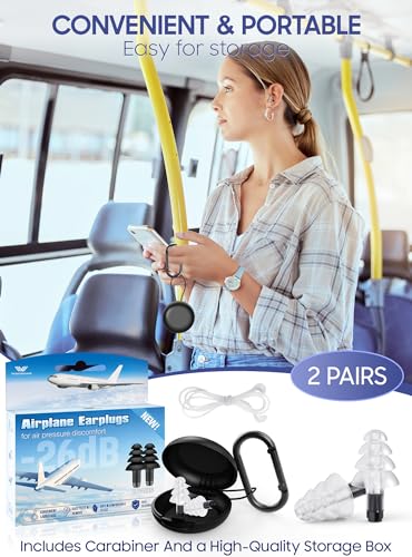 Ear Plugs for Airplane Pressure Relief (2 Count)
