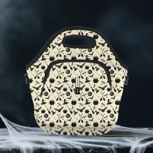 LunchTote Zippered Bag Insulated Neoprene Caddy (Wizard's Walk / X-Large 6.5 Quart Lunch Tote)