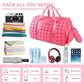 Quilted Travel Duffle Bag Gym Bag for Women