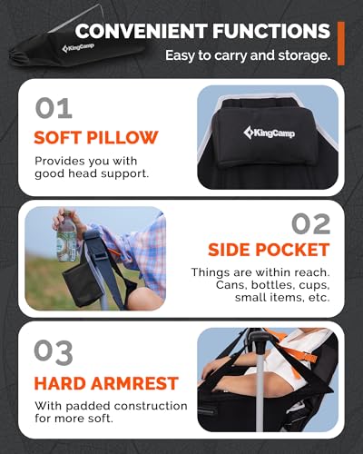 Hammock Camping Chair with Footrest & Breathable Mesh Back 400 lbs