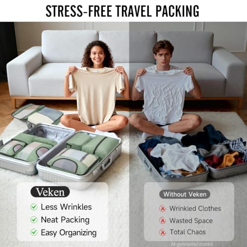 10 Set Packing Cubes for Travel Essentials (99 Count)