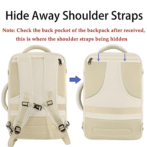 Beige Travel Backpack Women
