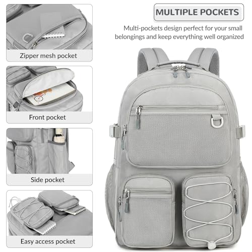 Water Resistant Daypack with Mulitiple Pockets for School Travel Outdoor College