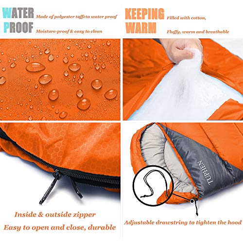 Sleeping Bags for Adults Kids Boys Girls Backpacking Hiking Camping Microfiber Liner