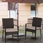 Wicker Patio Dining Chairs Set of 4 with Removable Cushions