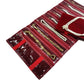 Travel Jewelry Roll Bag Portable Organizer Pouch With Grids&PVC Cover Storage Bags for Necklace