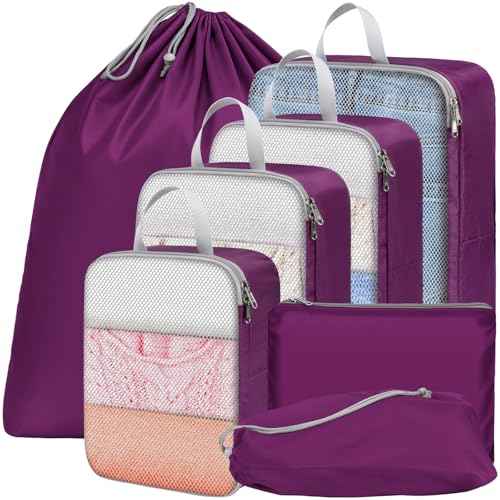 Mesh Compression Packing Cubes for Travel (7 Count)
