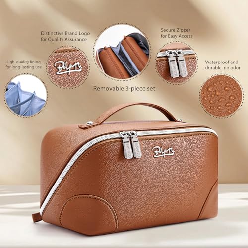 Travel Makeup Bag Cosmetic Bags for Women (3 Count)