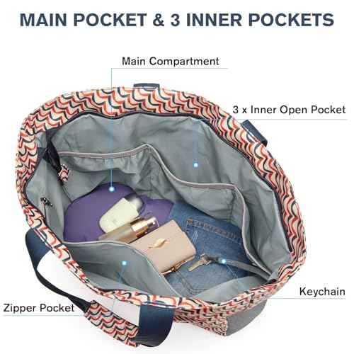 Beach Bag Waterproof Sandproof Large Capacity Foldable for Women