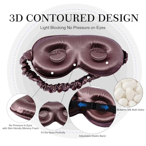 Adjustable 22 Momme 100% Pure Mulberry Silk Sleep Mask