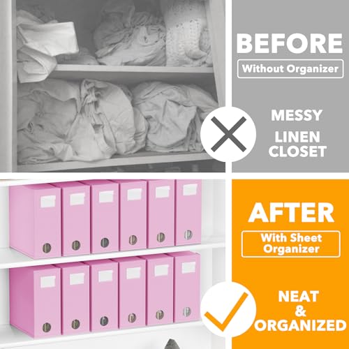 12 Pack Bed Sheet Organizers and Storage (12 Count)