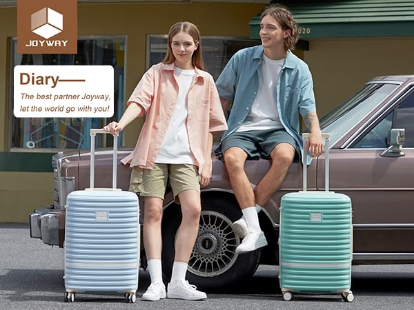 Luggage Set 3 Piece Suitcase Sets with Spinner Wheel (6 Count)