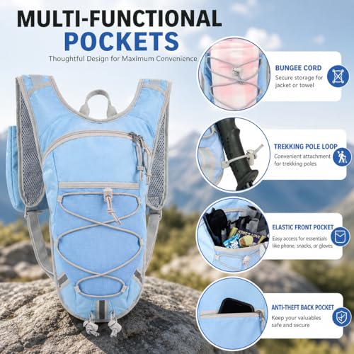 Lightweight Hydration Backpack 2L Water Bladder Pack