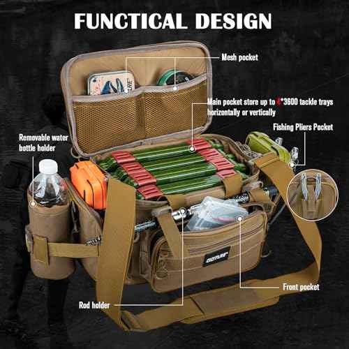 Fishing Tackle Bag with 4 3600 Tackle Boxes