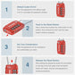 2 Pack TSA Approved Luggage Locks 4 Digit Code Cable Lock Red (2 Count)