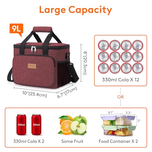 Medium Lunch Bag (Burgundy / Medium(9L))