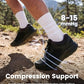3 Pairs Running Compression Socks for Men & Women Crew Socks with Cushion (3 Count)