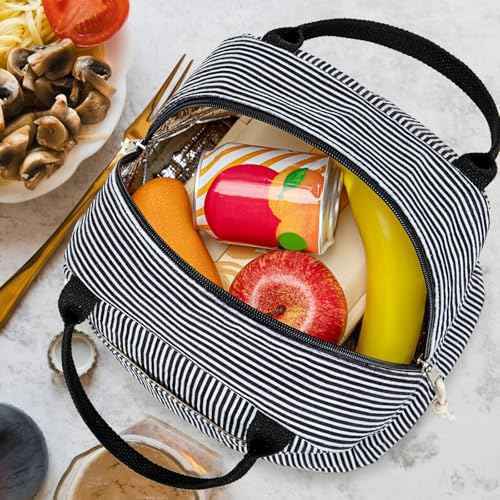 Lunch Bag for Women Men Cute Corduroy Lunch Tote Bags Reusable Insulated Lunch Box Large Capacity Reusable Insulated Cooler for Work Picnic or Travel