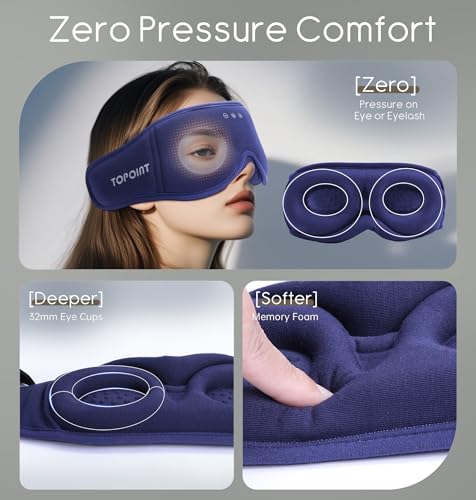 Sleep Mask with Headphones Bluetooth 5.4