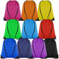 10 Colors Drawstring Backpack Bags Sack Pack Cinch Tote Sport Storage Polyester Bag for Gym Traveling (10 count)