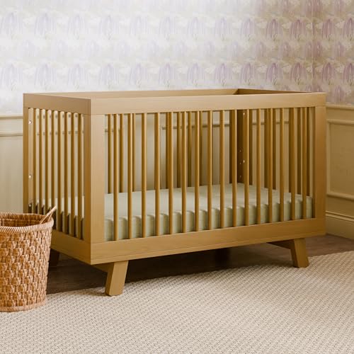 Hudson 3-in-1 Convertible Baby Crib, Honey