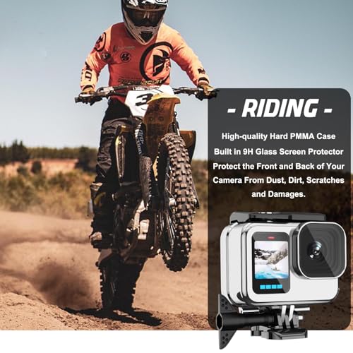 Compatible for Go Pro Hero 13 12 11 10 9 Black Waterproof Housing Case 60M