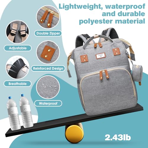 Diaper Bag Backpack with Changing Station