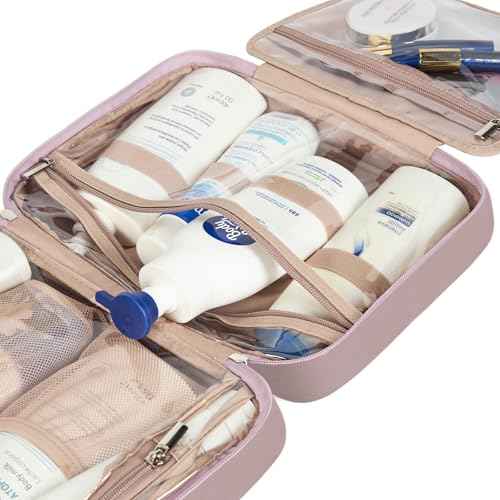 Travel Toiletry Bag for Women Hanging Organizer Makeup Case Pockets