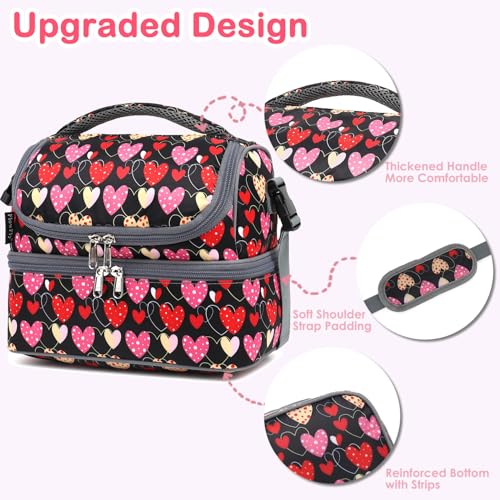 Double Decker Cooler Insulated Lunch Bag Large Tote for Boys