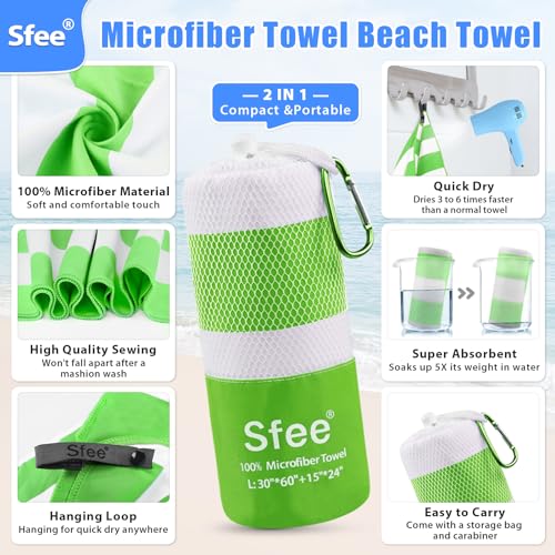 2 in 1 Microfiber Beach Towel