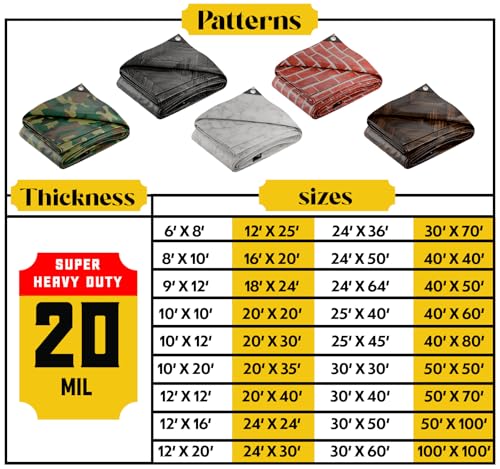 Extreme Heavy Duty 20 Mil Tarp Cover